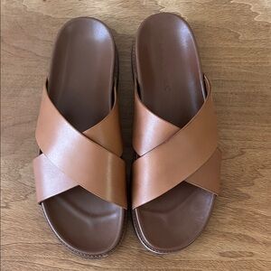 Banana Republic Men Brown Leather Sandals Sz 10.5